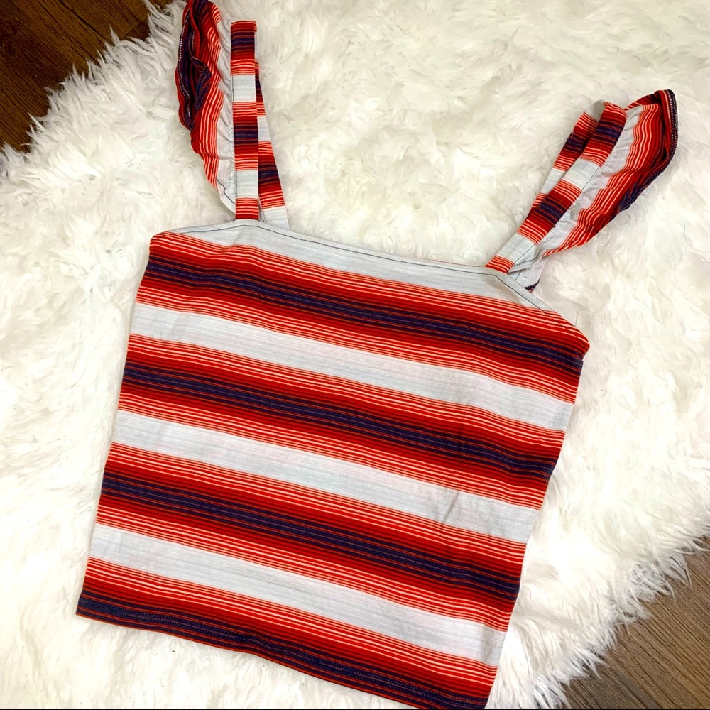 BP Ruffle Sleeve Stretch Tank - Picture 5 of 11